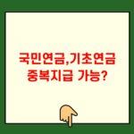 국민연금 기초연금 중복지급