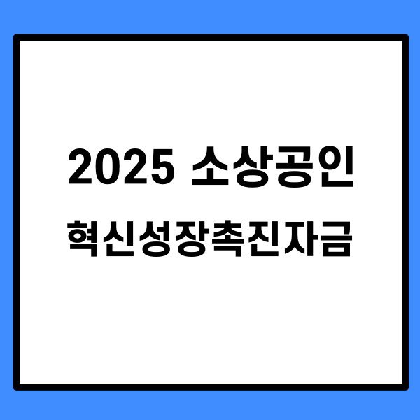 소상공인 혁신성장촉진자금