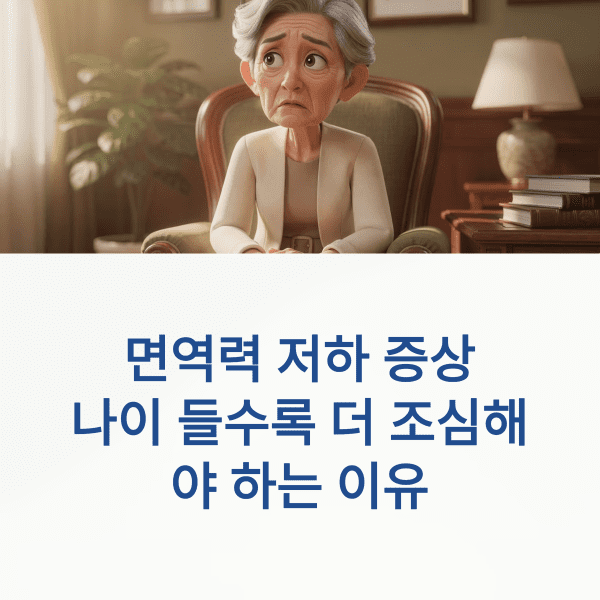 면역력 저하 증상, 나이 들수록 더 조심해야 하는 이유 면역력 저하 증상