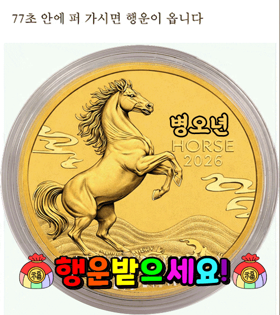 행운을 불러들이는 동전입니다