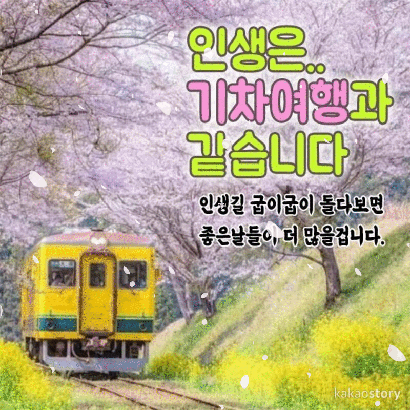 인생은 기차여행과 같습니다 