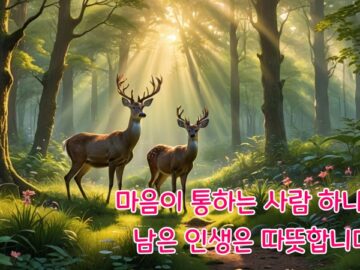 마음이 통하는 사람 하나면, 남은 인생은 따뜻합니다